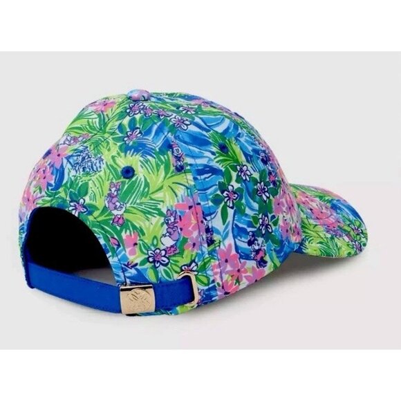 Disney Parks Lilly Pulitzer Dreamin Hat Baseball Cap Pink Minnie Daisy Castle - Picture 2 of 5